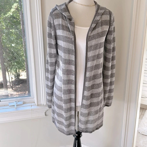 Eileen Fisher Sweaters - Eileen Fisher Organic Linen Open Hoody, Size XS, Like New